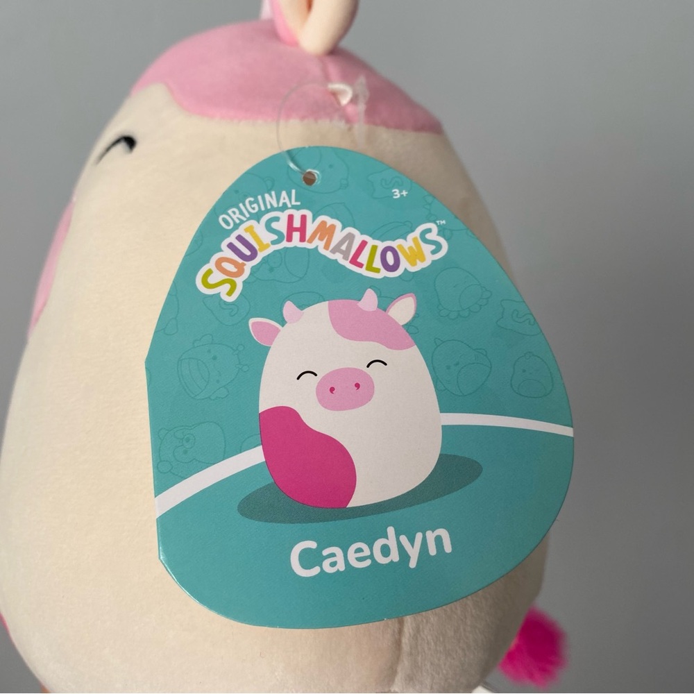 Caedyn the Cow 7” Squishmallows 2024 NWT - Picture 3 of 5